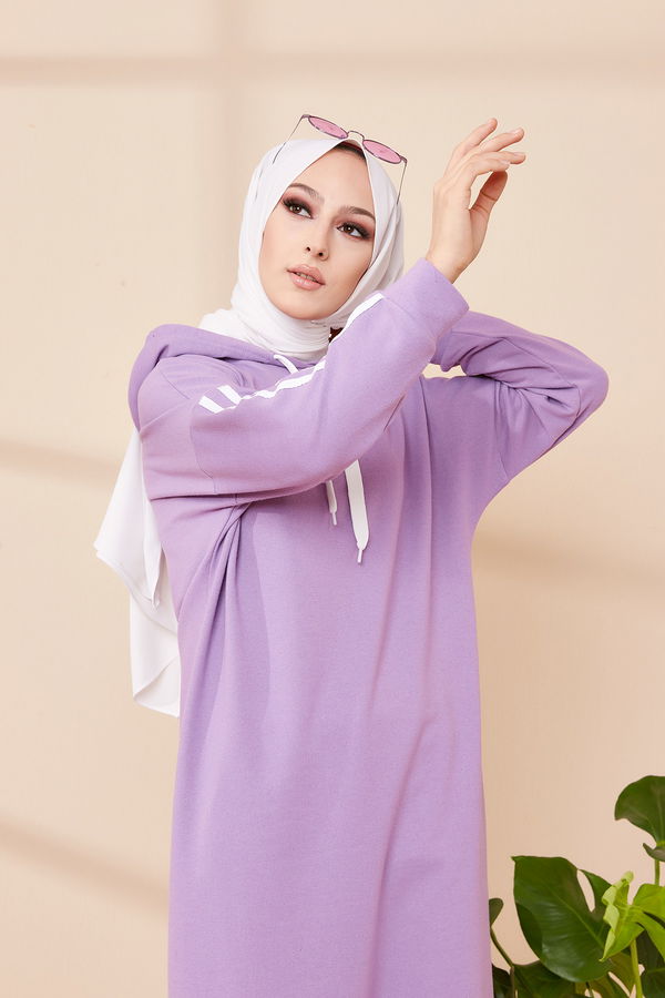 Hooded Tunic Lilac - 3384