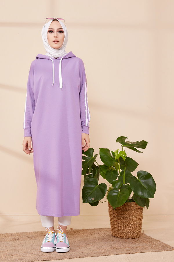 Hooded Tunic Lilac - 3384