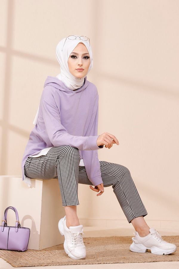 Hooded Tunic Lilac - 3423