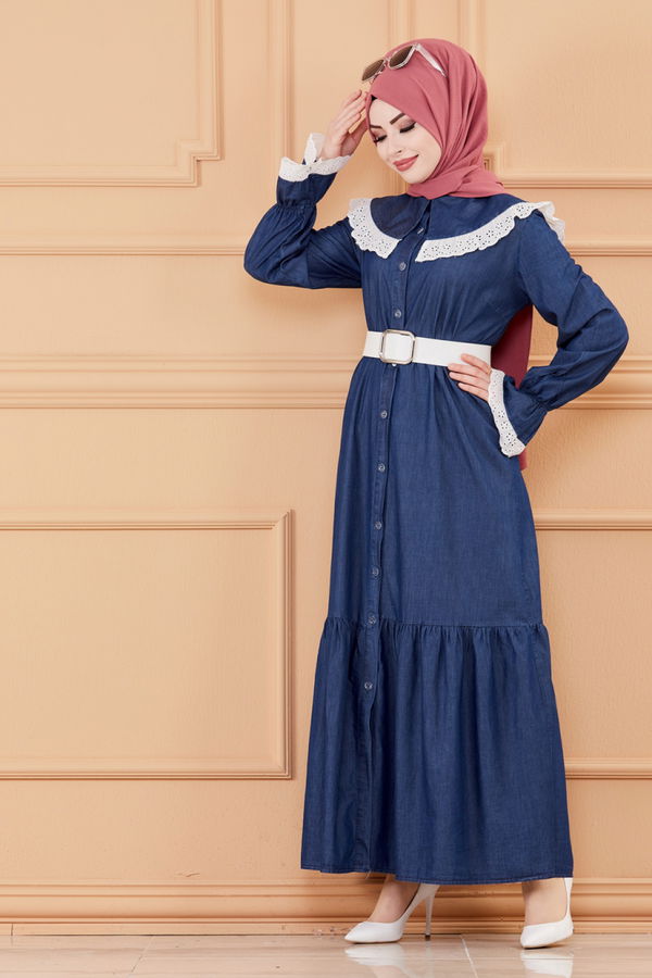 Jeans Dress Navy Blue - 20079