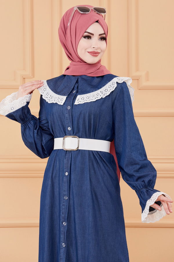 Jeans Dress Navy Blue - 20079