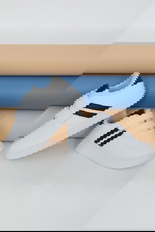 Kadın Beyaz Siyah AİR Çocuk Spor Ayakkabı - 27479