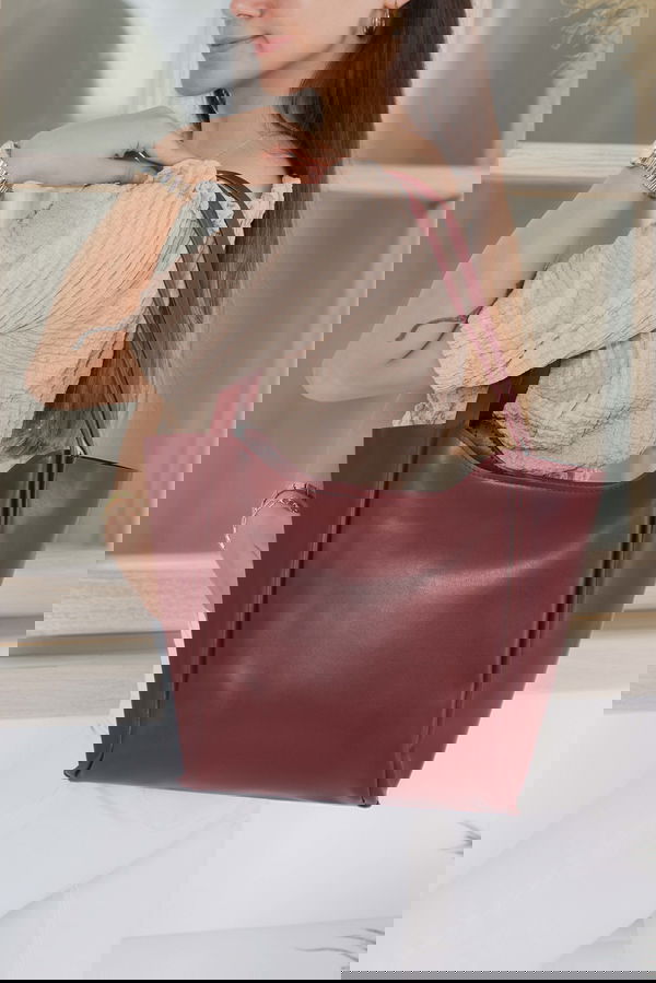 Kadın Bordo Kol Çantası - 27490