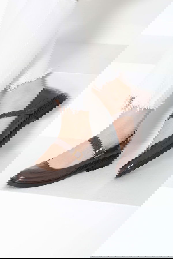 Kadın Kahve Jane Kemer Detaylı Loafer Ayakkabı - 27145