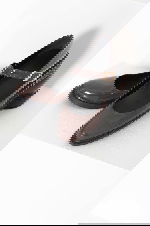 Kadın Kahve Jane Kemer Detaylı Loafer Ayakkabı - 27145