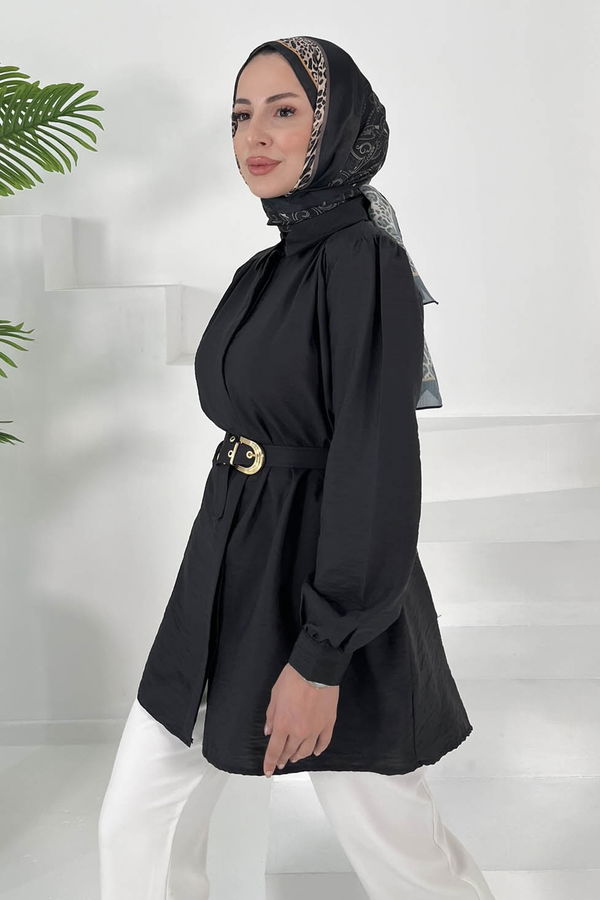 Kemerli Tunik Siyah - 27002
