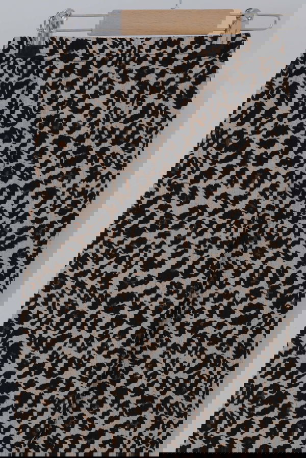 Kız Çocuk Bej Leopar Desenli Pijama Altı - 27052