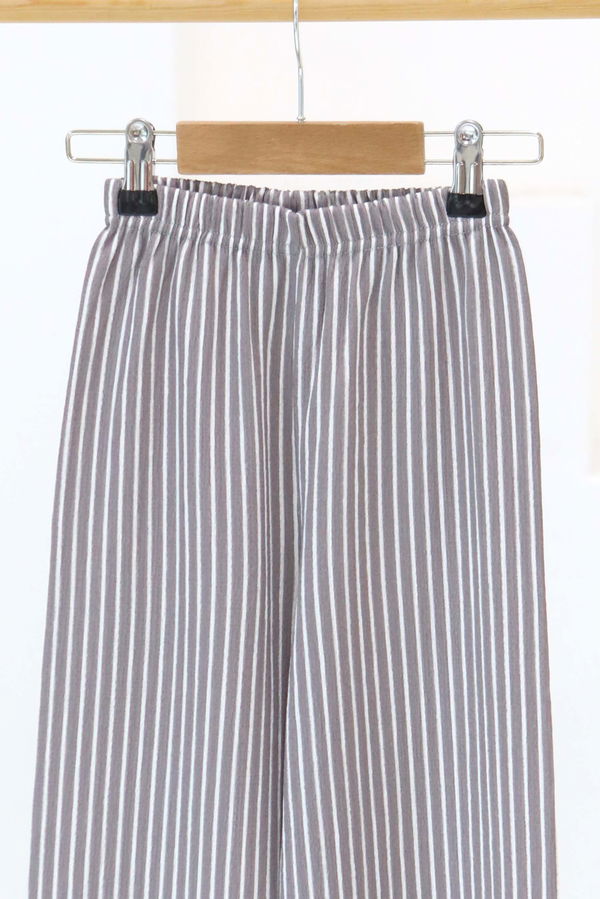 Kız Çocuk Gri Çizgili Pantolon - 27306