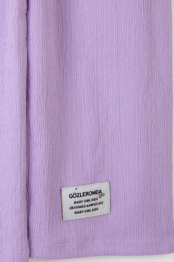 Kız Çocuk Lila Arma Detaylı Pijama Altı - 25488