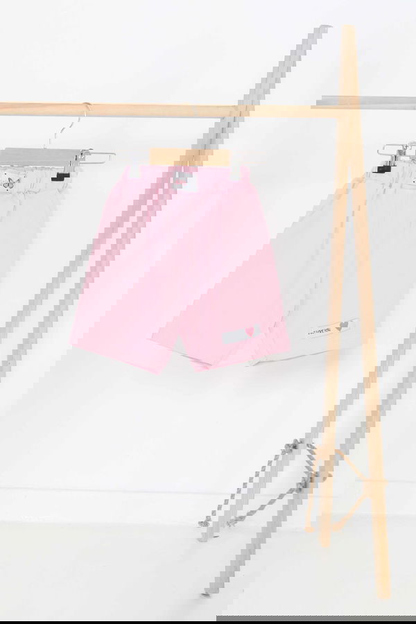 Kız Çocuk Pembe Baskılı Şort - 27333