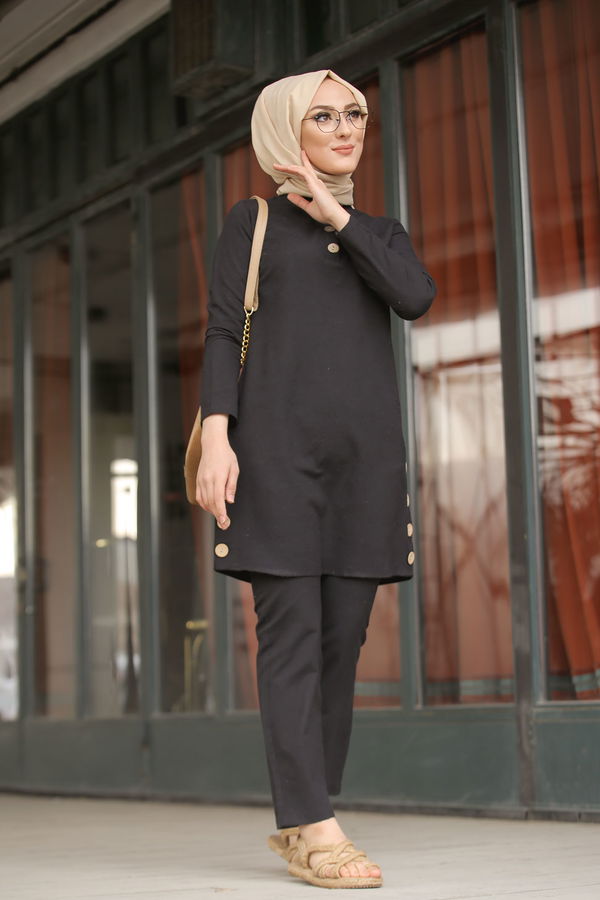 Tunik Pantolon Siyah - 8432