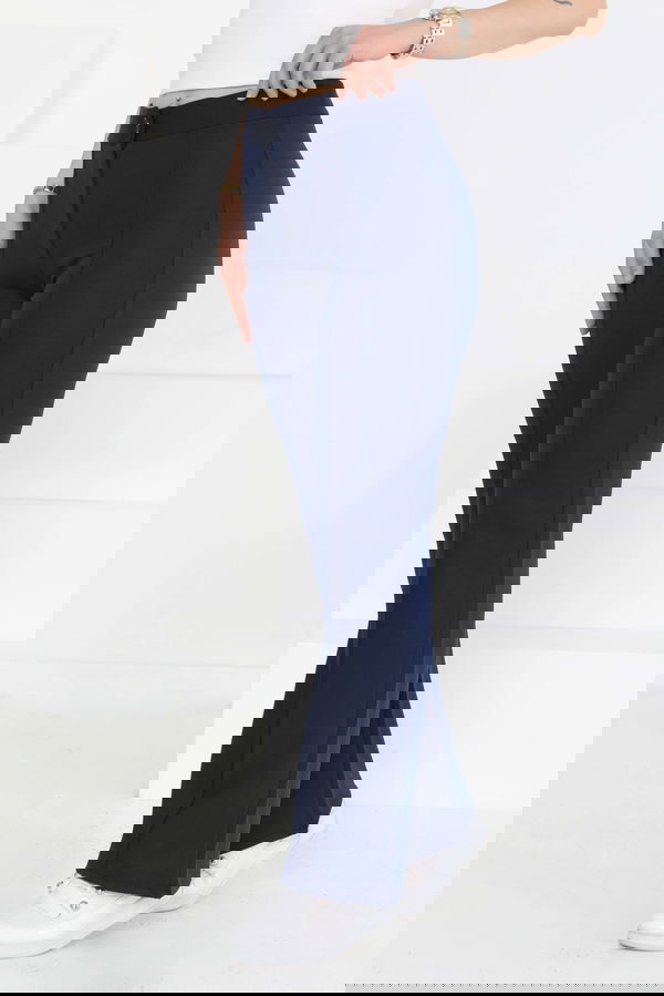 Şerit Detaylı Spor Pantolon Lacivert - 27084