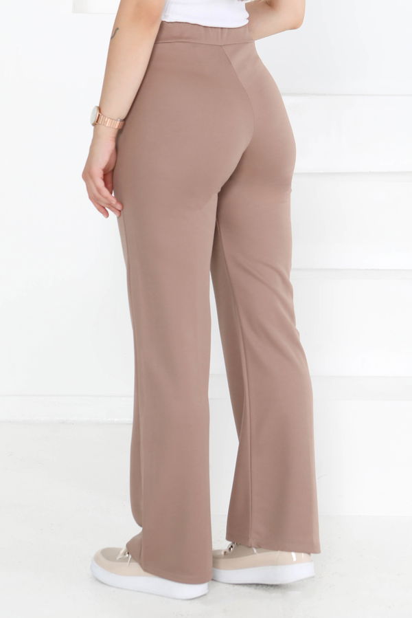 Şerit Detaylı Spor Pantolon Vizon - 27084