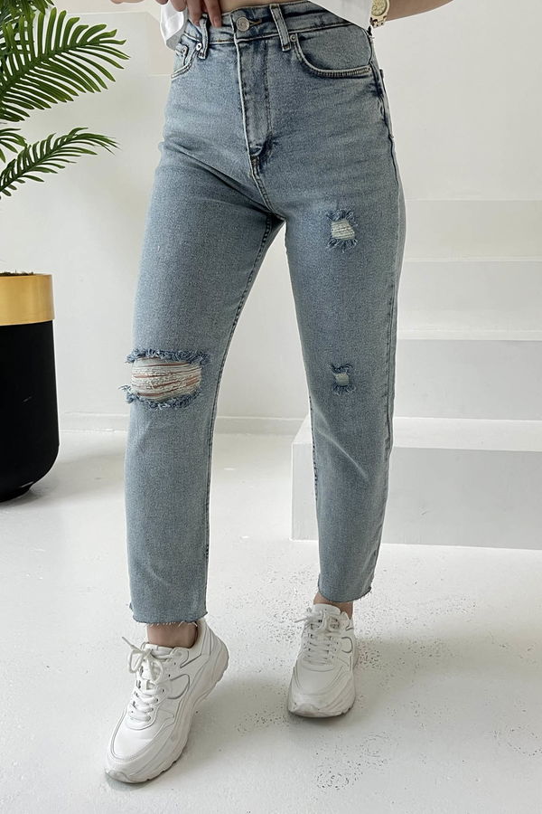 Skinny Kot Pantolon Buz Mavi - 26830