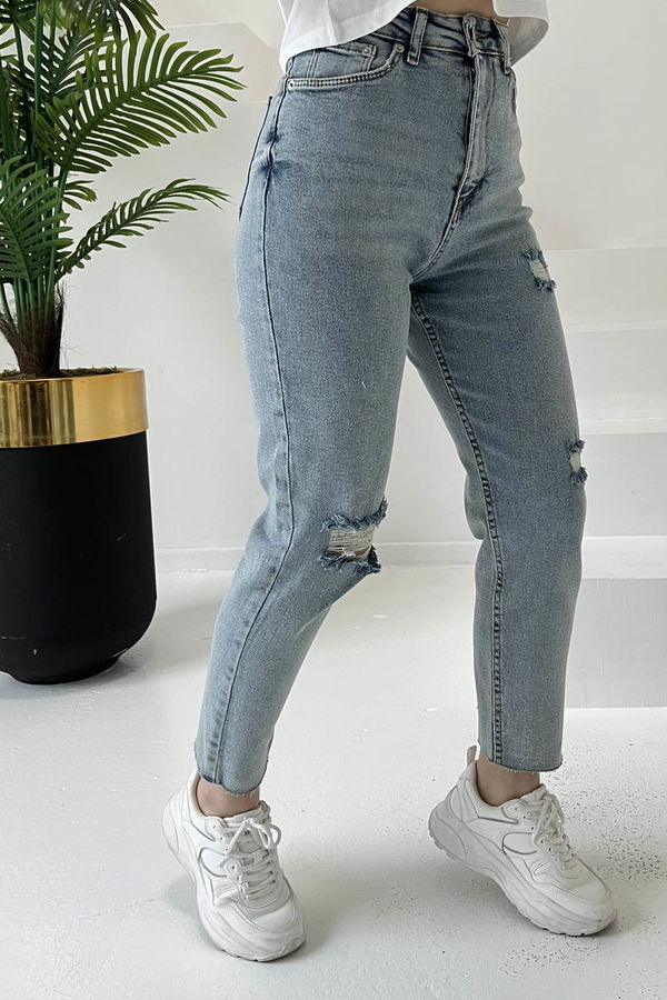 Skinny Kot Pantolon Buz Mavi - 26830