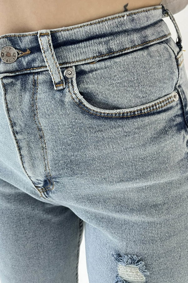 Skinny Kot Pantolon Buz Mavi - 26830