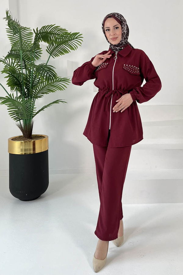 Taş Detaylı İkili Takım - 27007