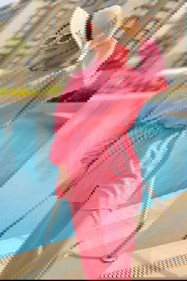 Tesettür Mayo Takımı Pembe - 27096