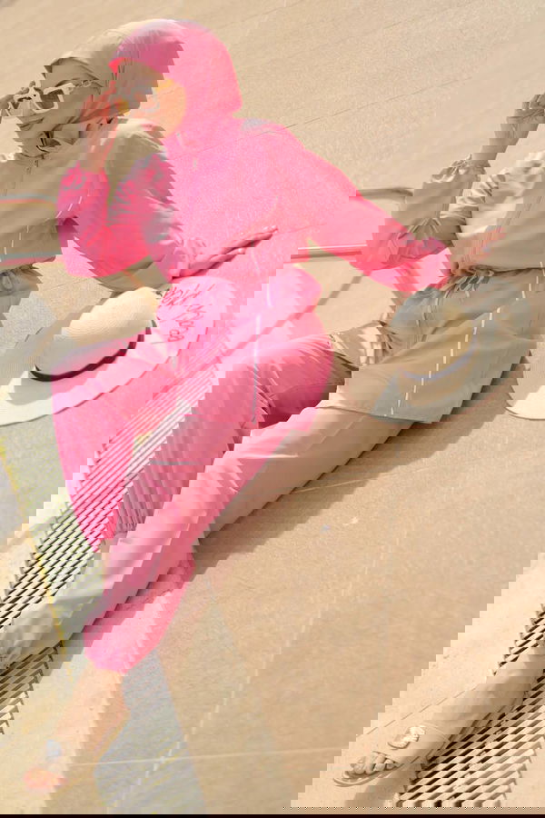 Tesettür Mayo Takımı Pembe - 27096