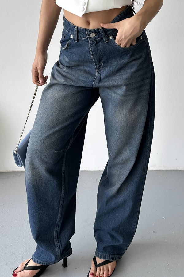 Tokalı Baggy Kot Pantolon Tint-kahve - 27297