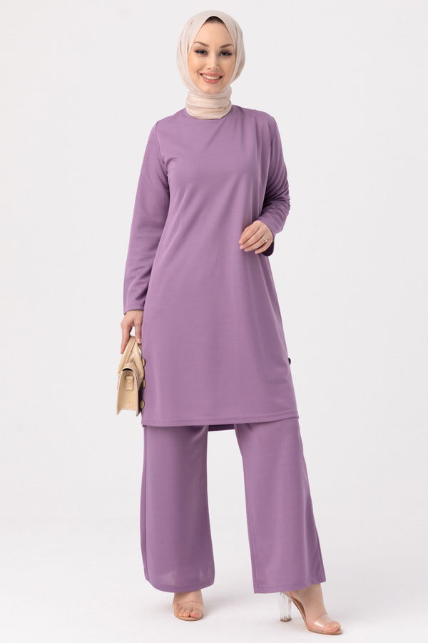 Tunic Pants Lilac - 3516