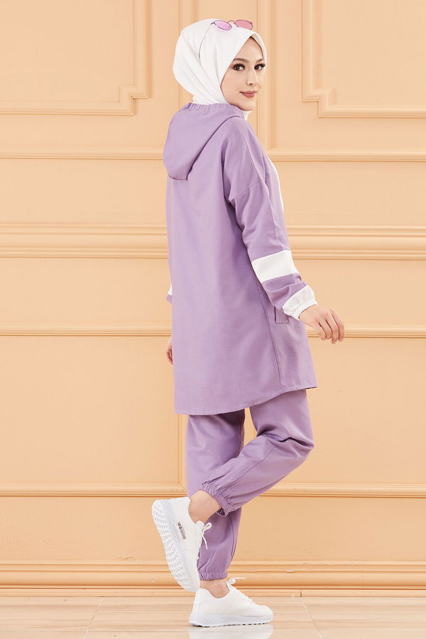 Tunik With Pants Lilac- 3684