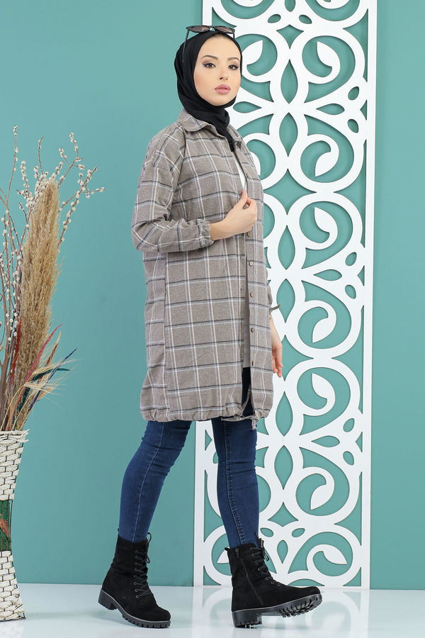 Tunic Plaid mink - 02 7686 