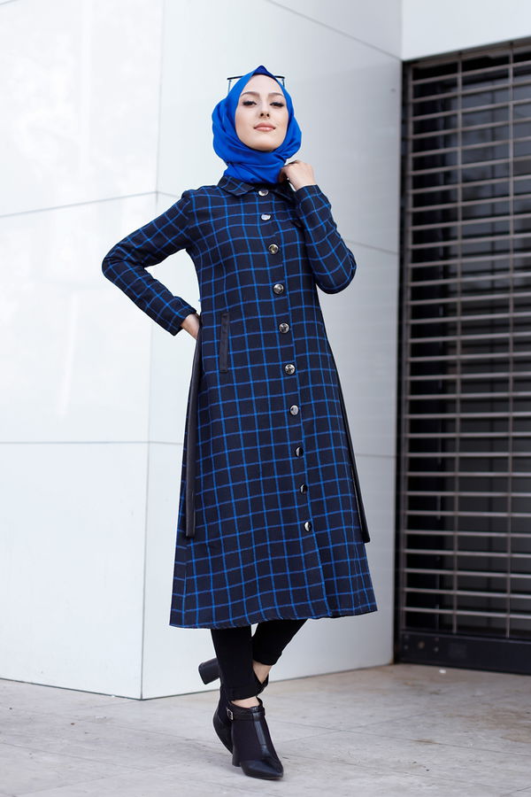 Tunik Lacivert Saks - 3338