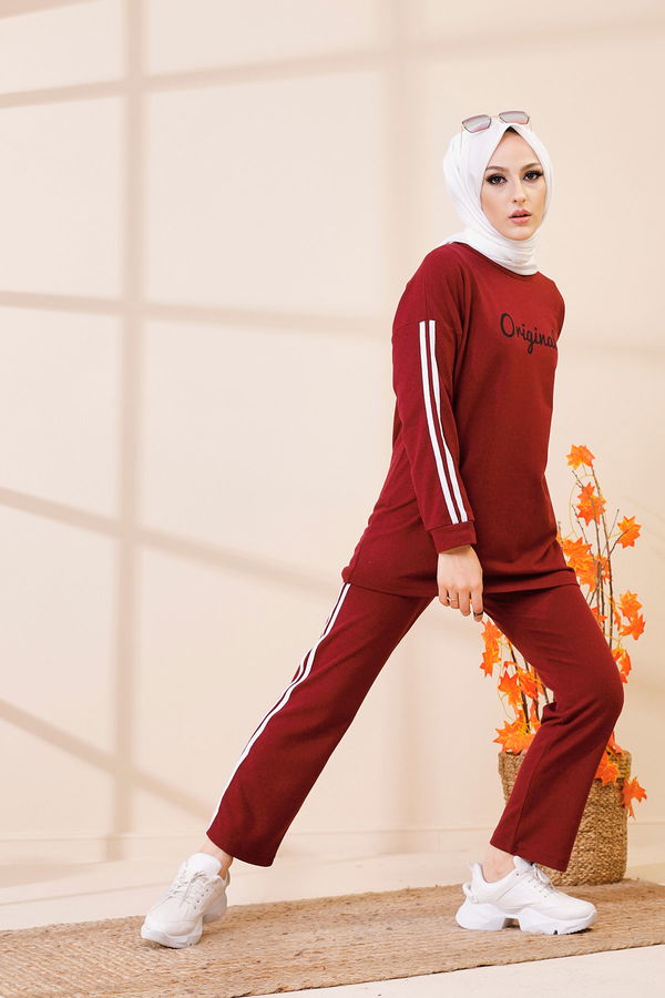 Tunik Pantolon Koyu Bordo - 8401