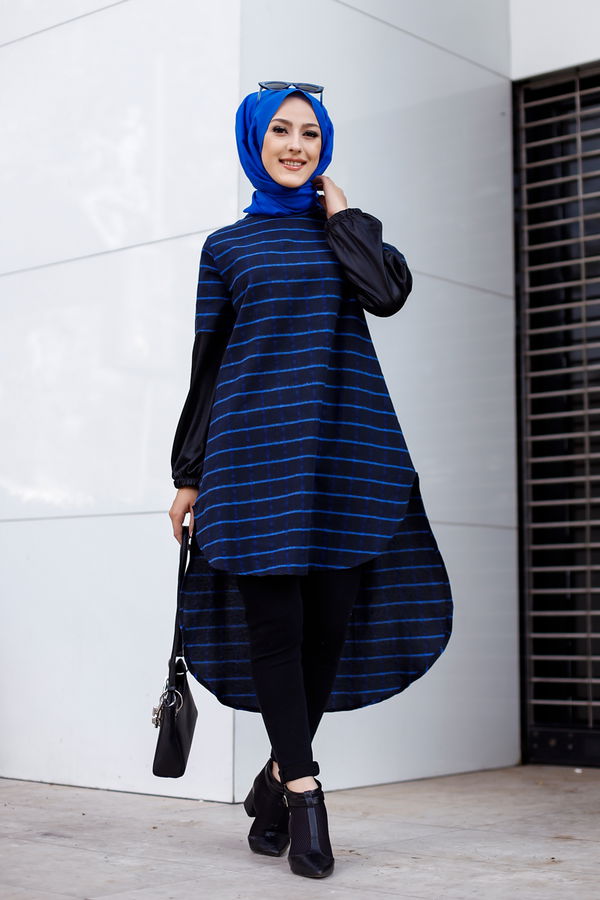 Tunik Siyah Saks - 3305