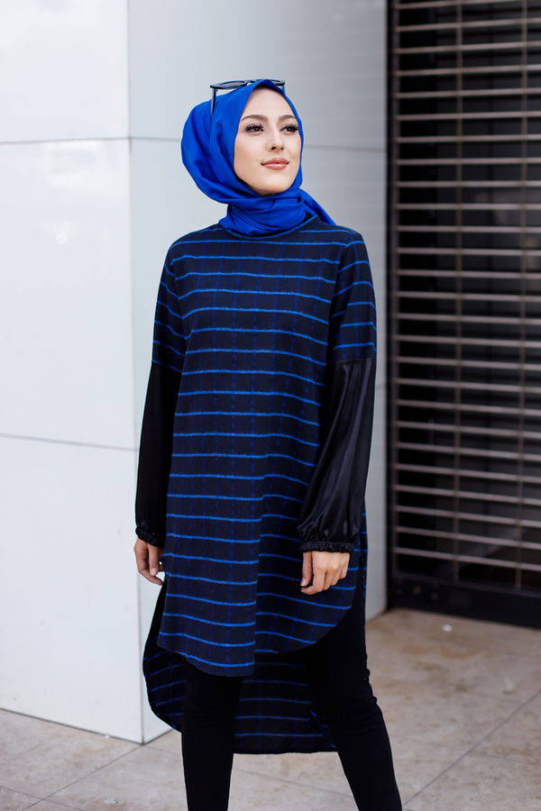 Tunik Siyah Saks - 3305