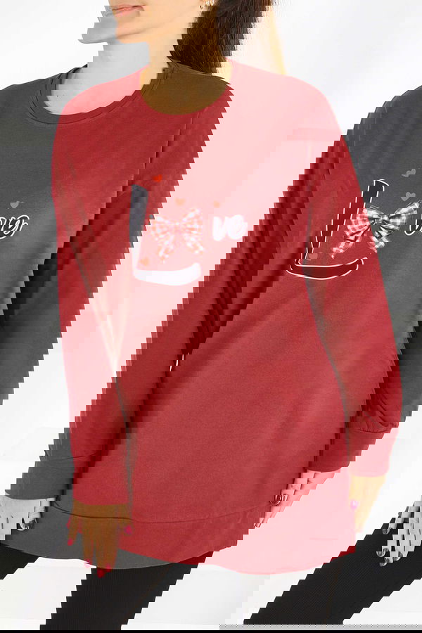 Uzun Kollu Baskılı Tunik - 27581