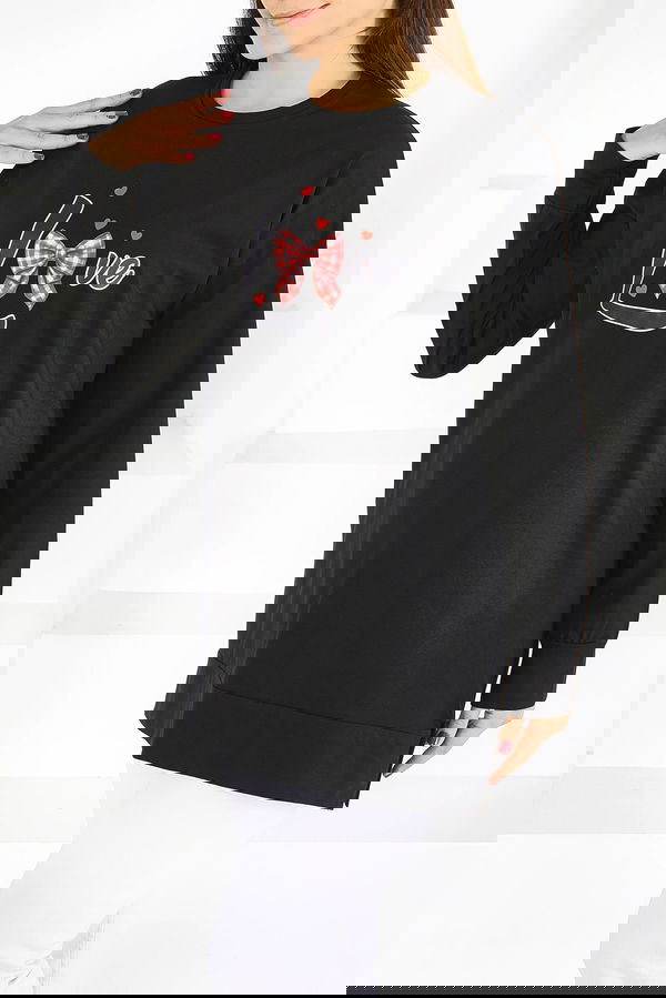 Uzun Kollu Baskılı Tunik - 27581