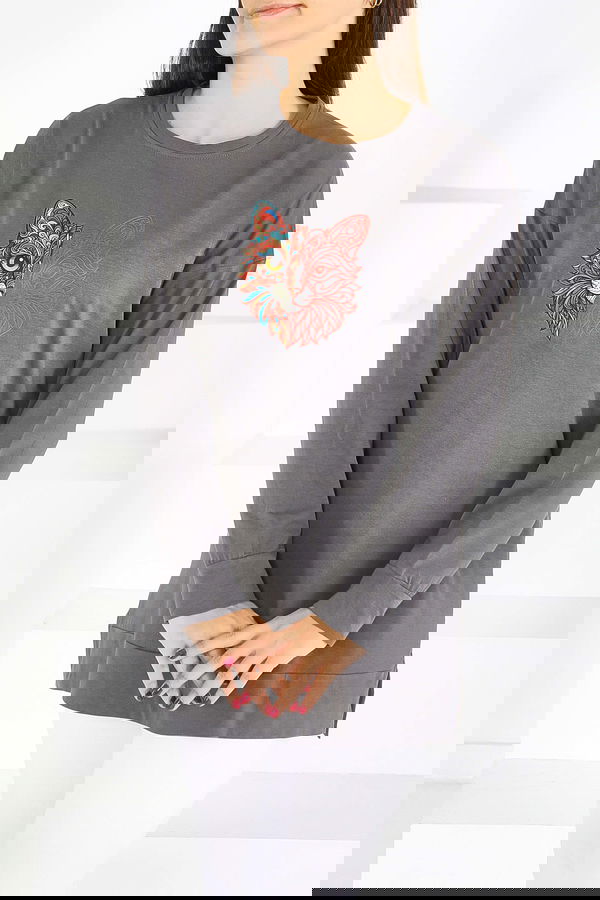 Uzun Kollu Baskılı Tunik - 27586