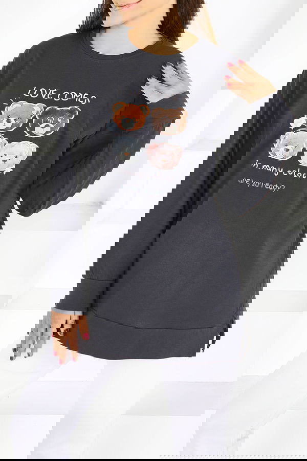 Uzun Kollu Baskılı Tunik - 27590